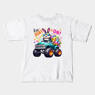 Kids Boys Happy Easter Monster Truck Easter Eggs Kids T-Shirt